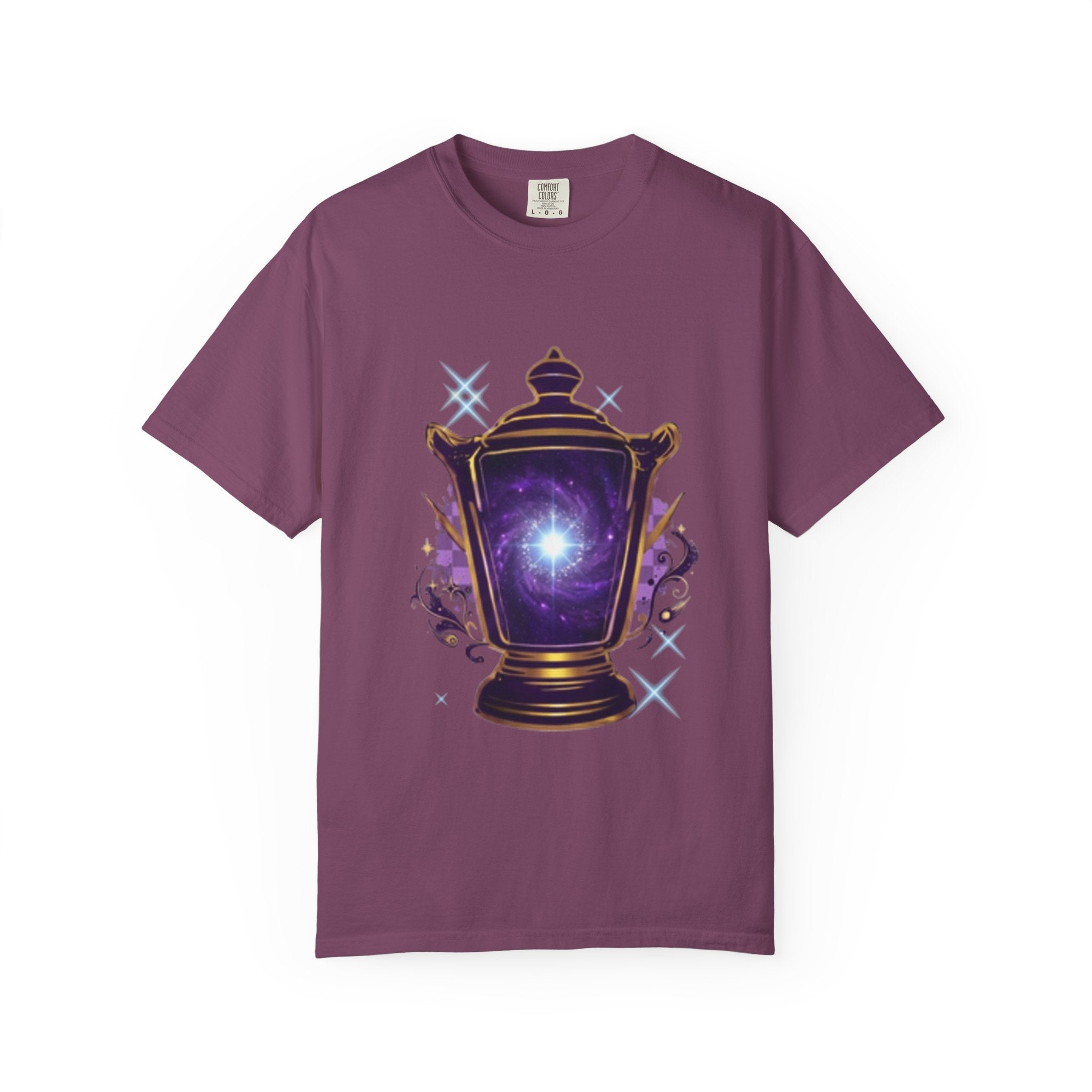 Mystic Lantern & Loyalty Skull Tee | Heavyweight Garment-Dyed Graphic T-Shirt