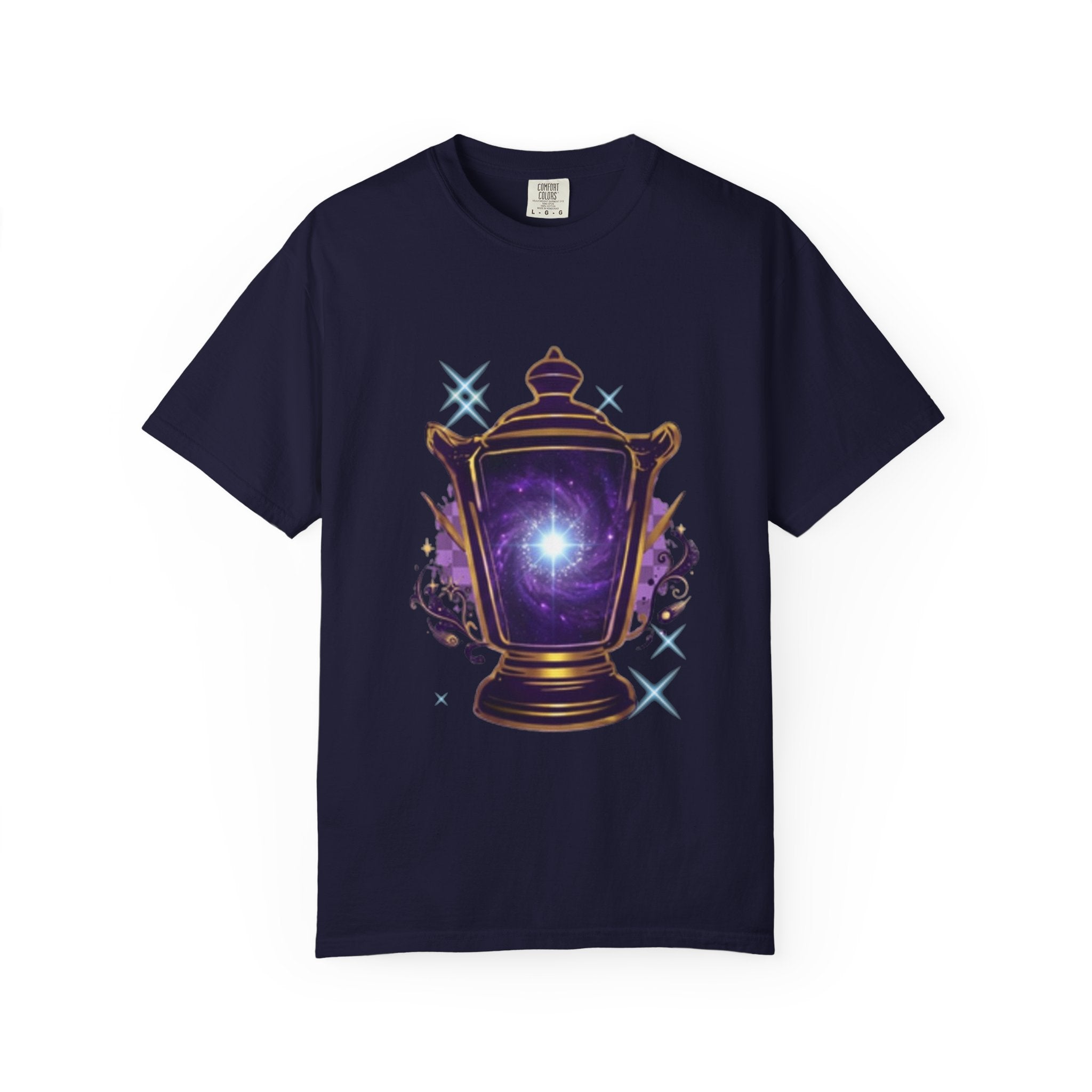 Mystic Lantern & Loyalty Skull Tee | Heavyweight Garment-Dyed Graphic T-Shirt