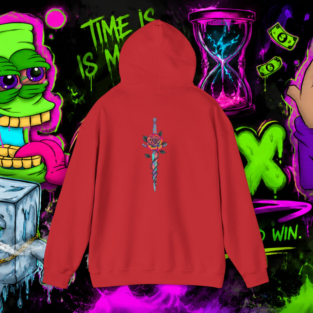 Loyalty Skull Hoodie — Back Rose Dagger Design