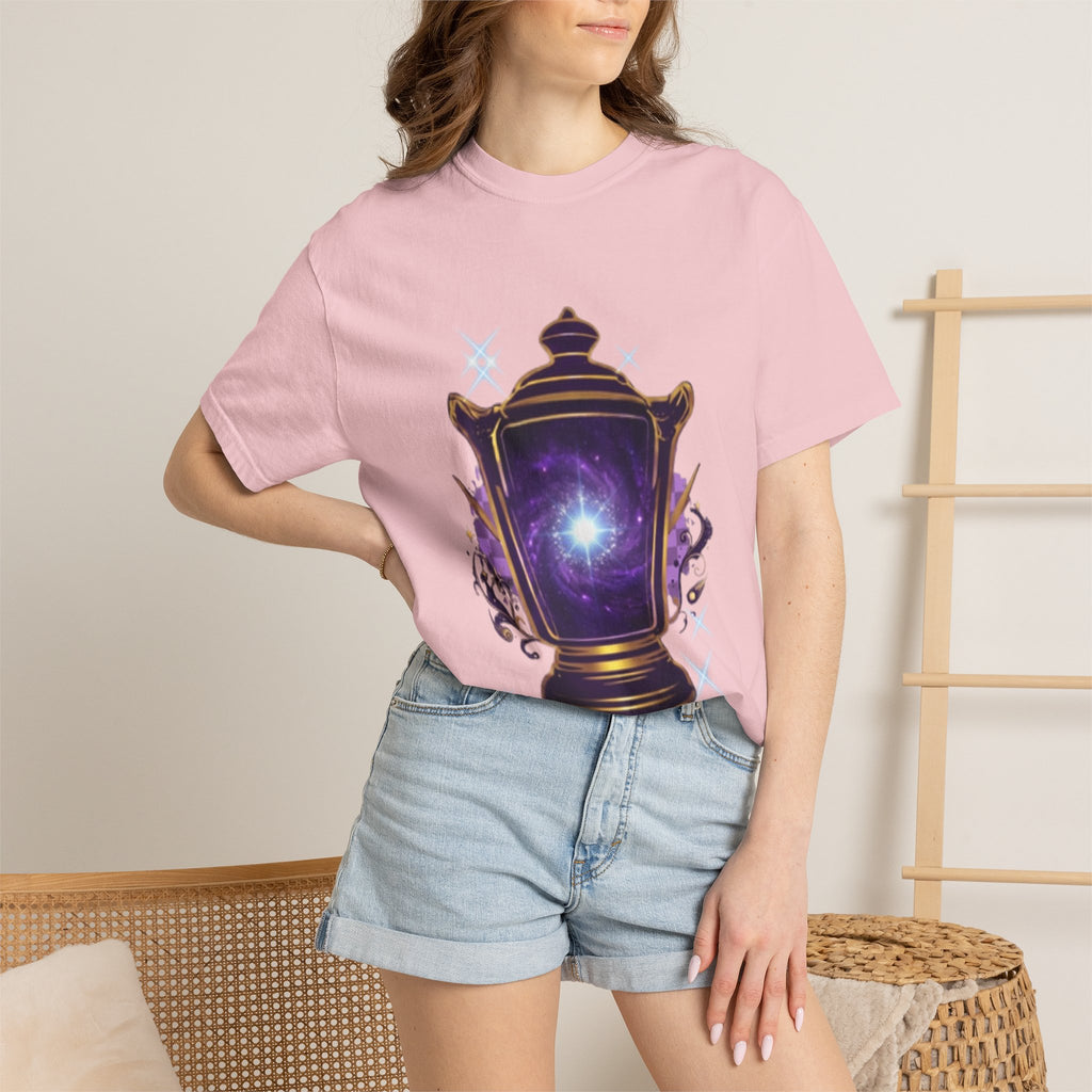Mystic Lantern & Loyalty Skull Tee | Heavyweight Garment-Dyed Graphic T-Shirt