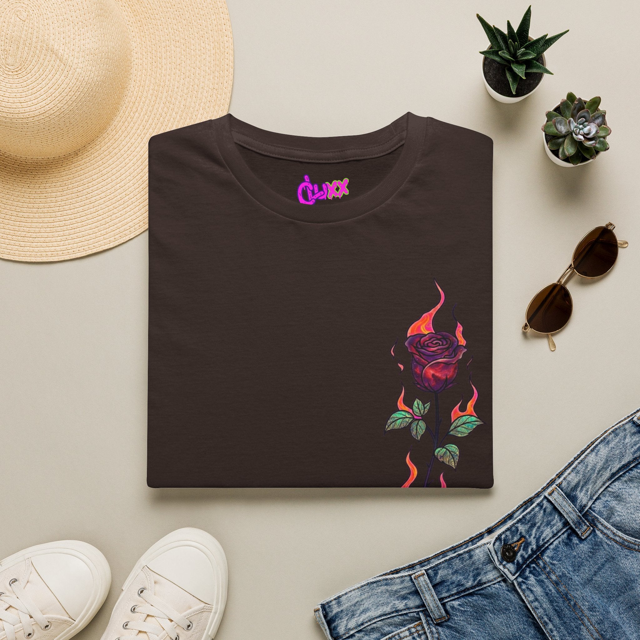 No Evil Graphic Tee – Burning Rose Streetwear T-Shirt