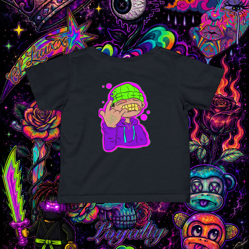 Neon Ninja Infant Tee | Cartoon Graphic Baby T-Shirt
