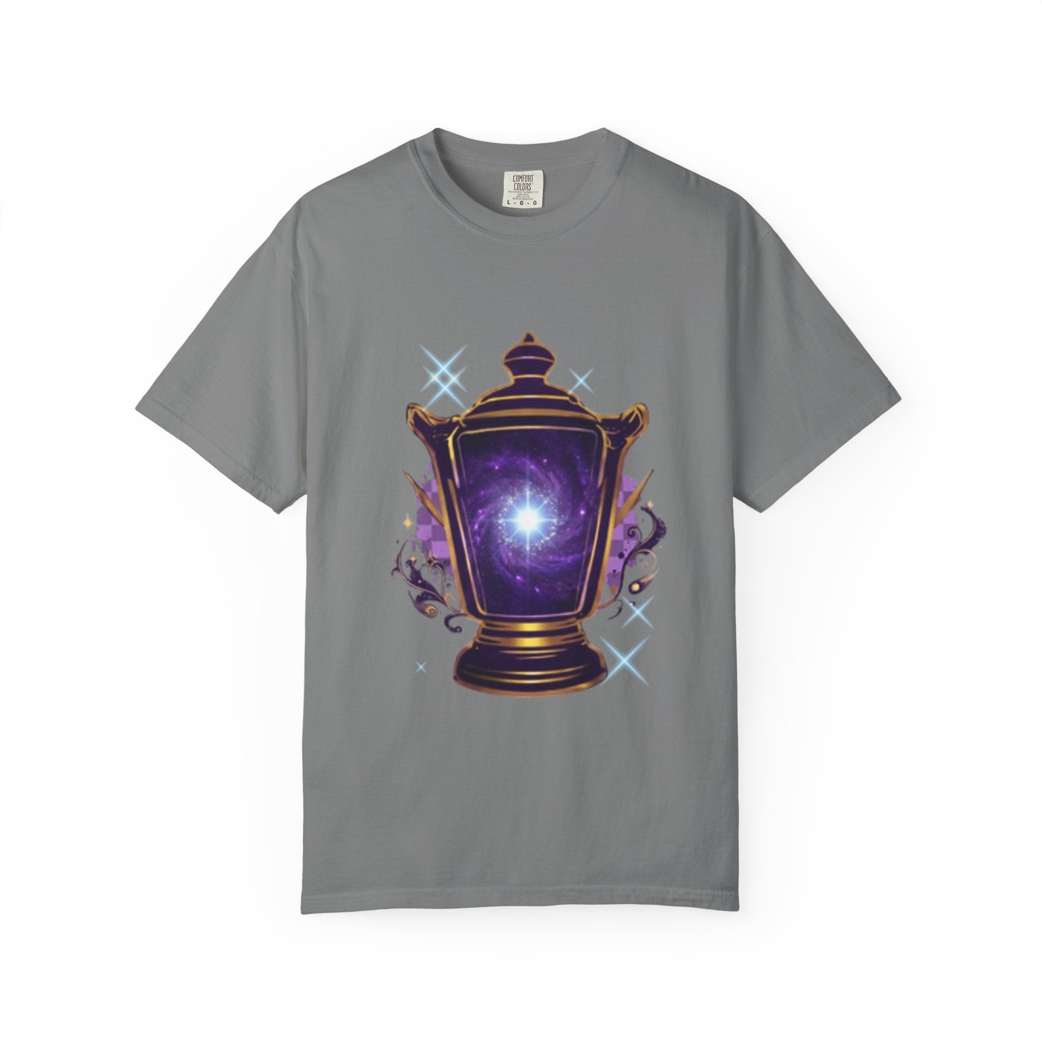 Mystic Lantern & Loyalty Skull Tee | Heavyweight Garment-Dyed Graphic T-Shirt