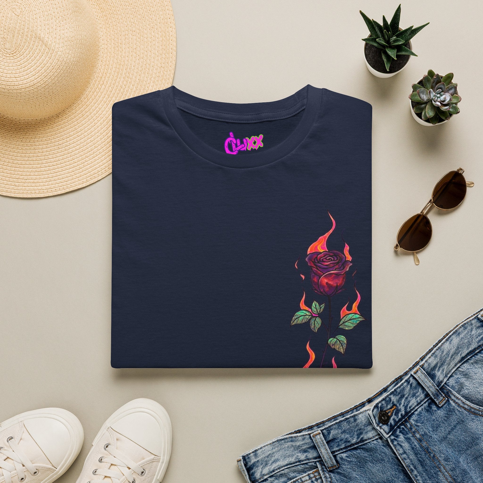 No Evil Graphic Tee – Burning Rose Streetwear T-Shirt