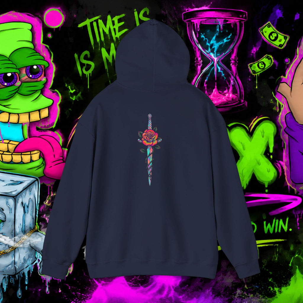 Loyalty Skull Hoodie — Back Rose Dagger Design