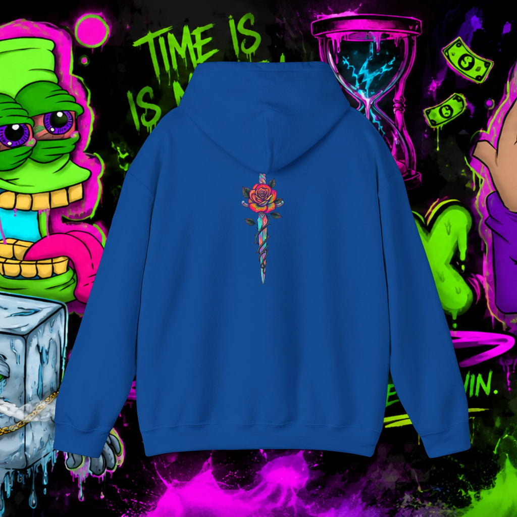 Loyalty Skull Hoodie — Back Rose Dagger Design