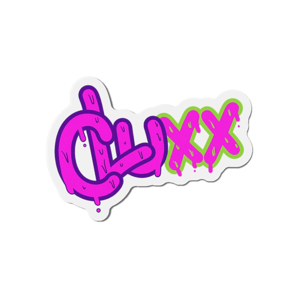 CLUXX Die-Cut Magnet | Neon Tag Logo