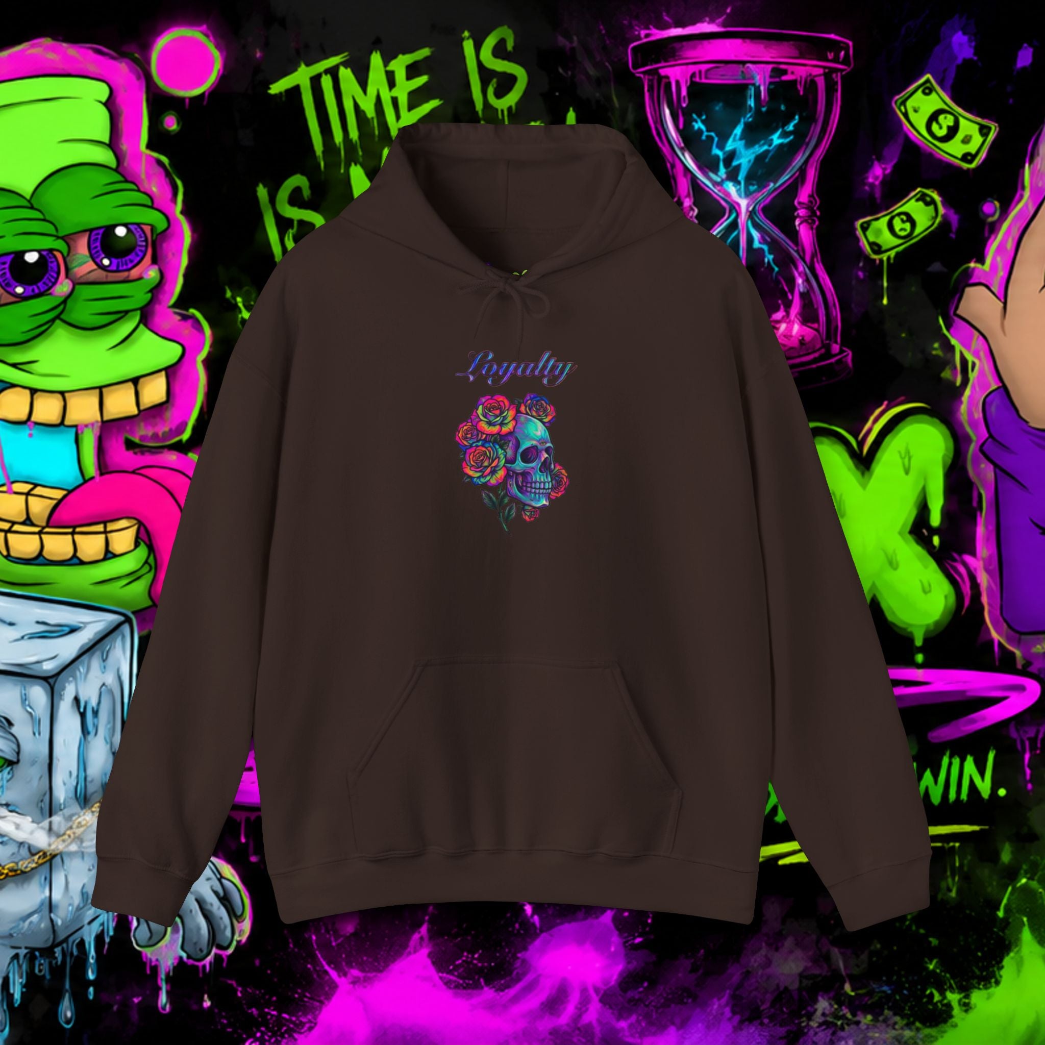 Loyalty Skull Hoodie — CL LUXX Shooting Star Back Graphic