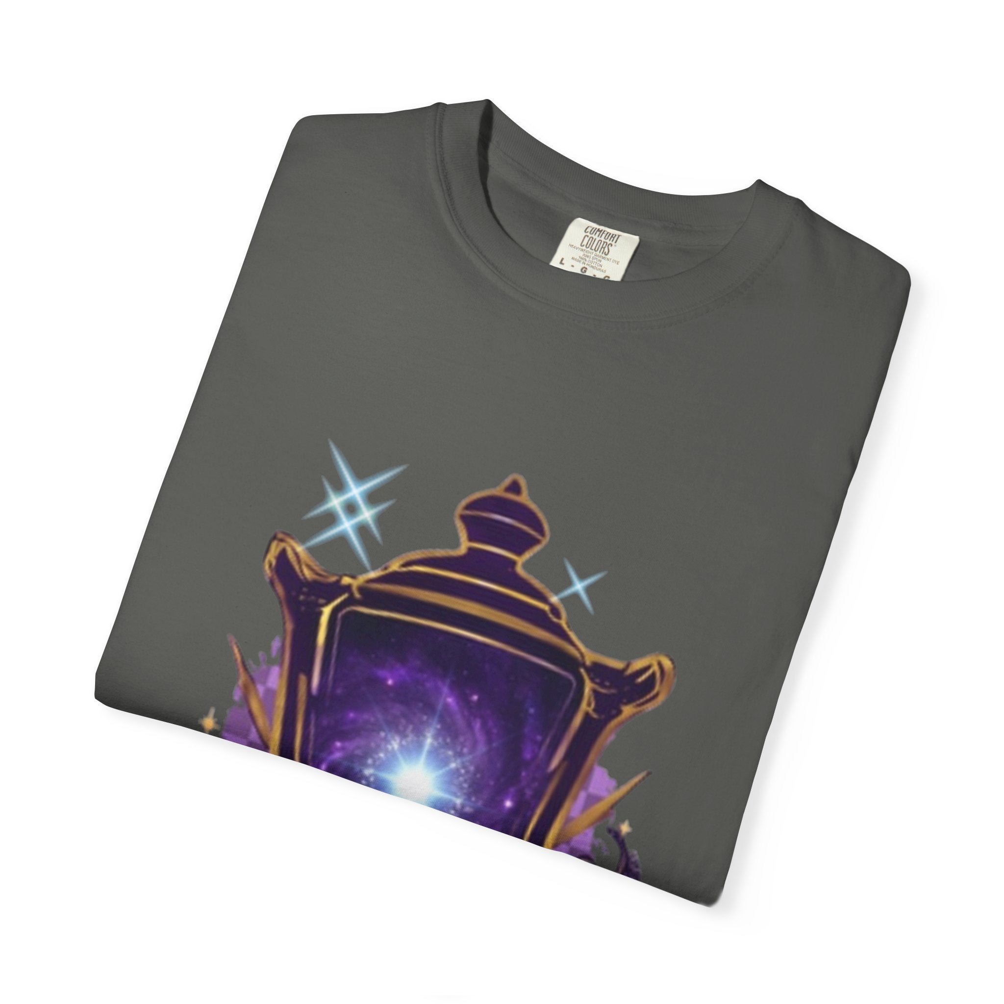 Mystic Lantern & Loyalty Skull Tee | Heavyweight Garment-Dyed Graphic T-Shirt