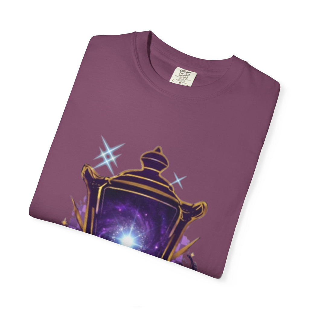 Mystic Lantern & Loyalty Skull Tee | Heavyweight Garment-Dyed Graphic T-Shirt