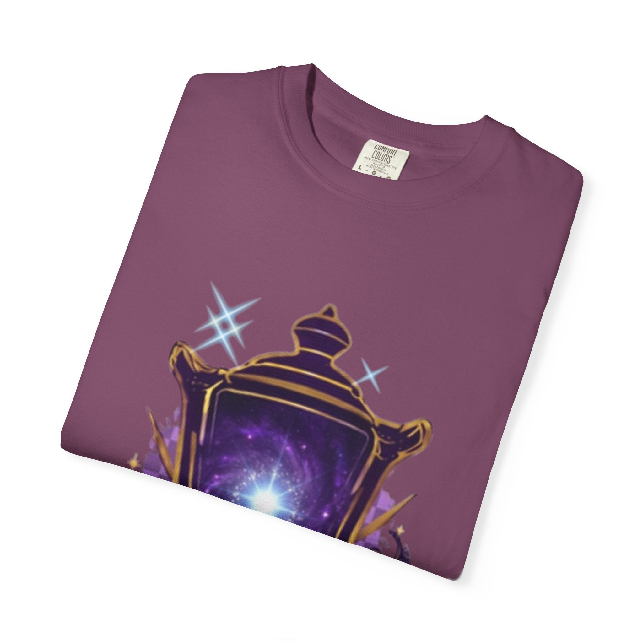 Mystic Lantern & Loyalty Skull Tee | Heavyweight Garment-Dyed Graphic T-Shirt