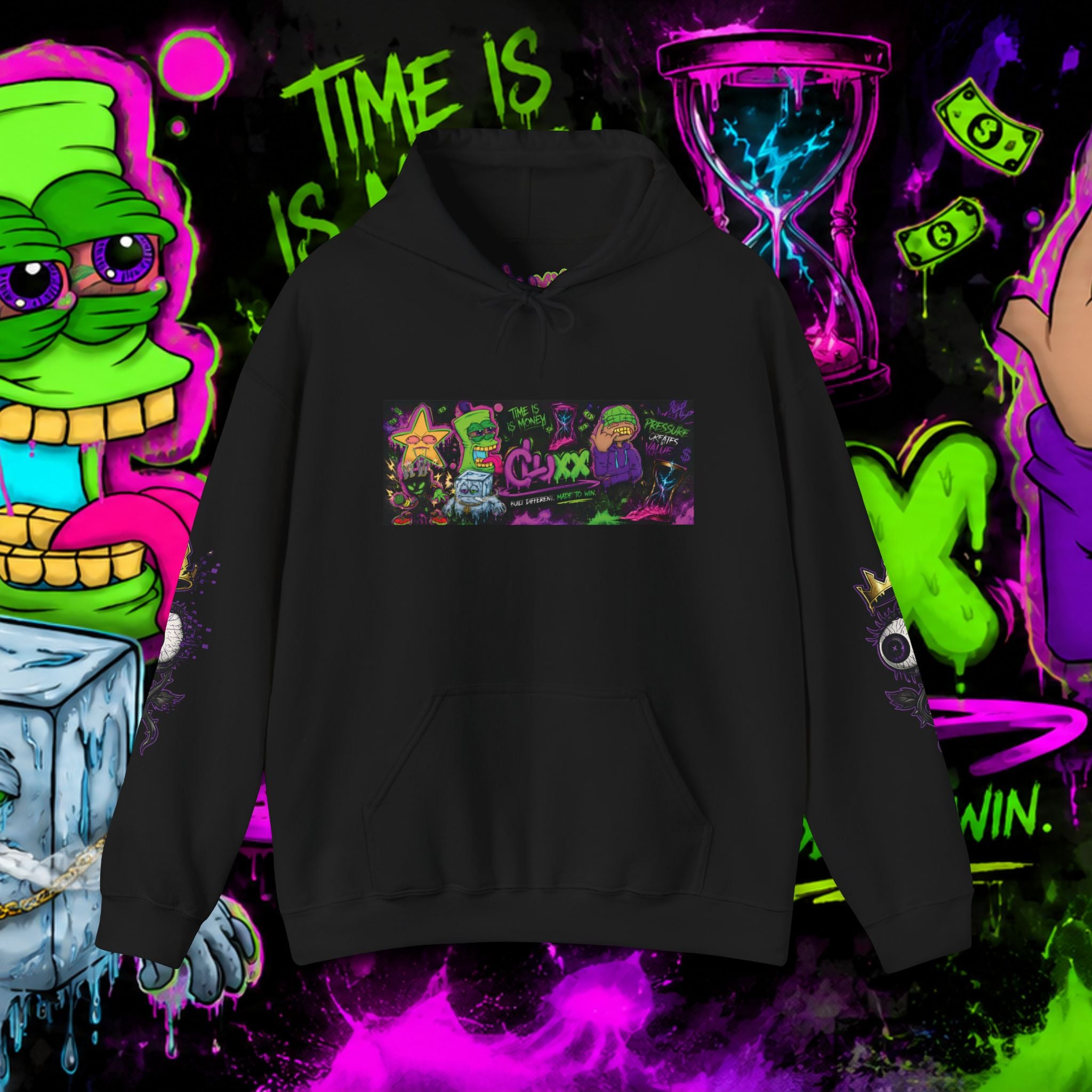 CL LUXX See Beyond The Glitch Graphic Streetwear Hoodie
