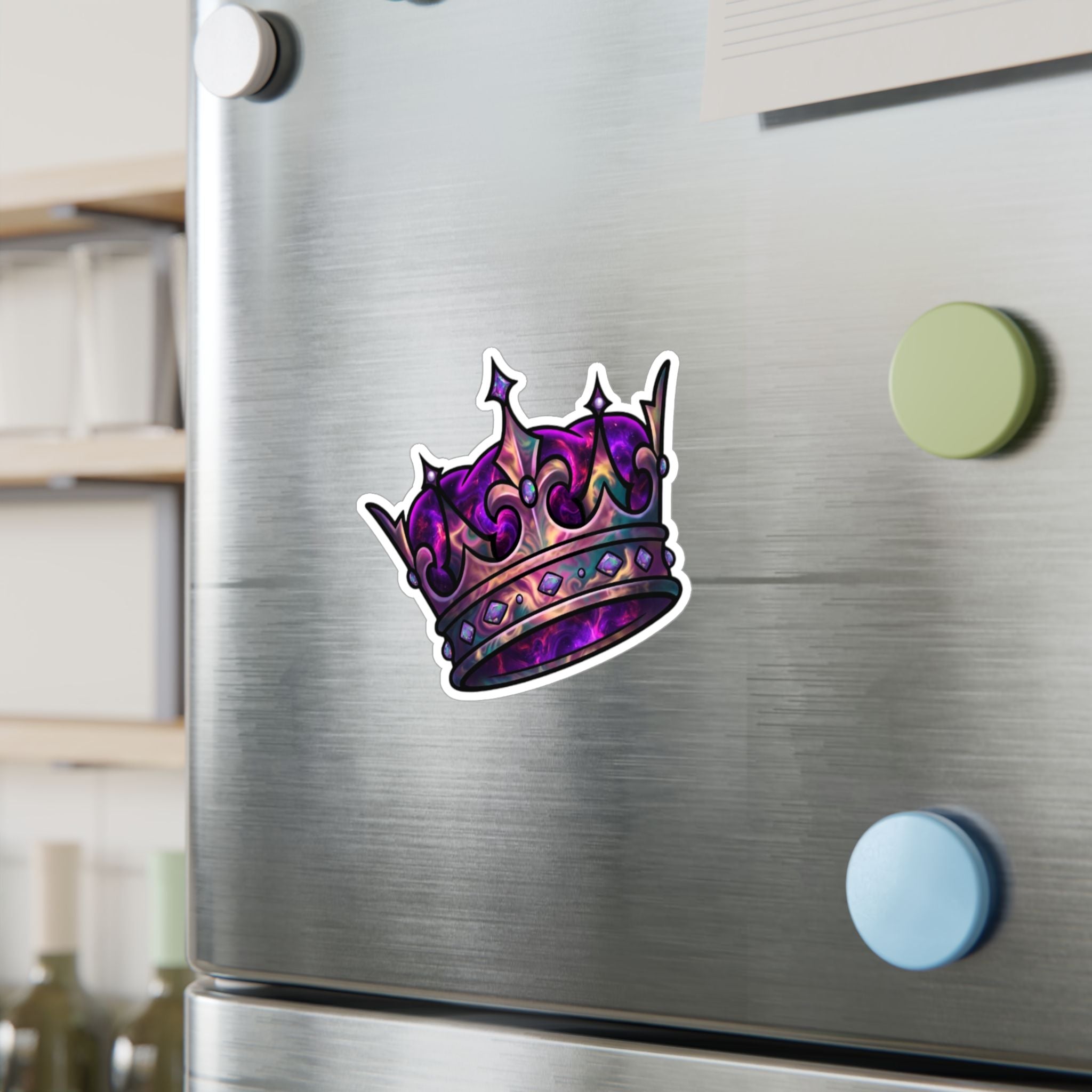 Galaxy Crown Kiss-Cut Vinyl Sticker