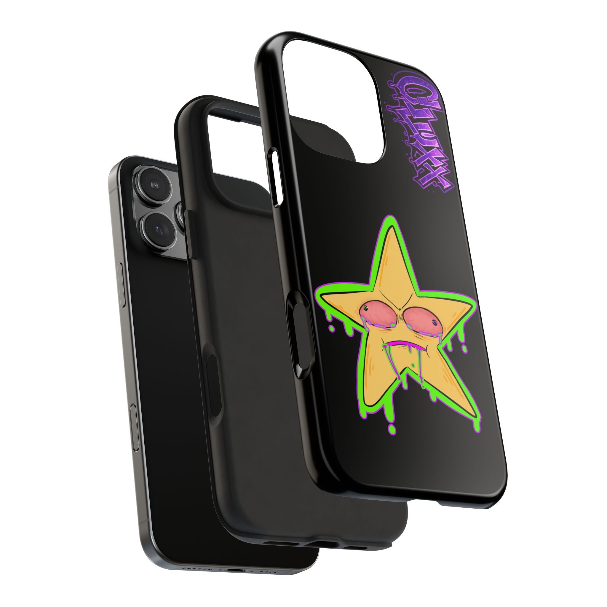 Benny The Star & CLUXX Phone Case,  Black Graphic Phone Case.