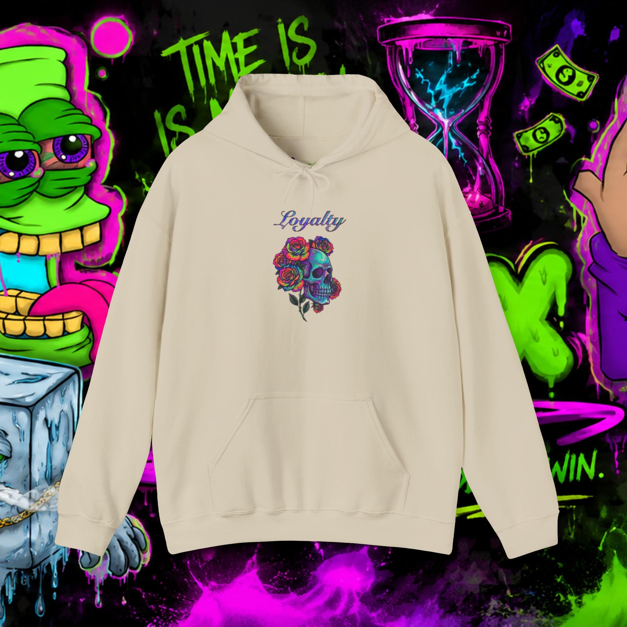 Loyalty Skull Hoodie — CL LUXX Shooting Star Back Graphic
