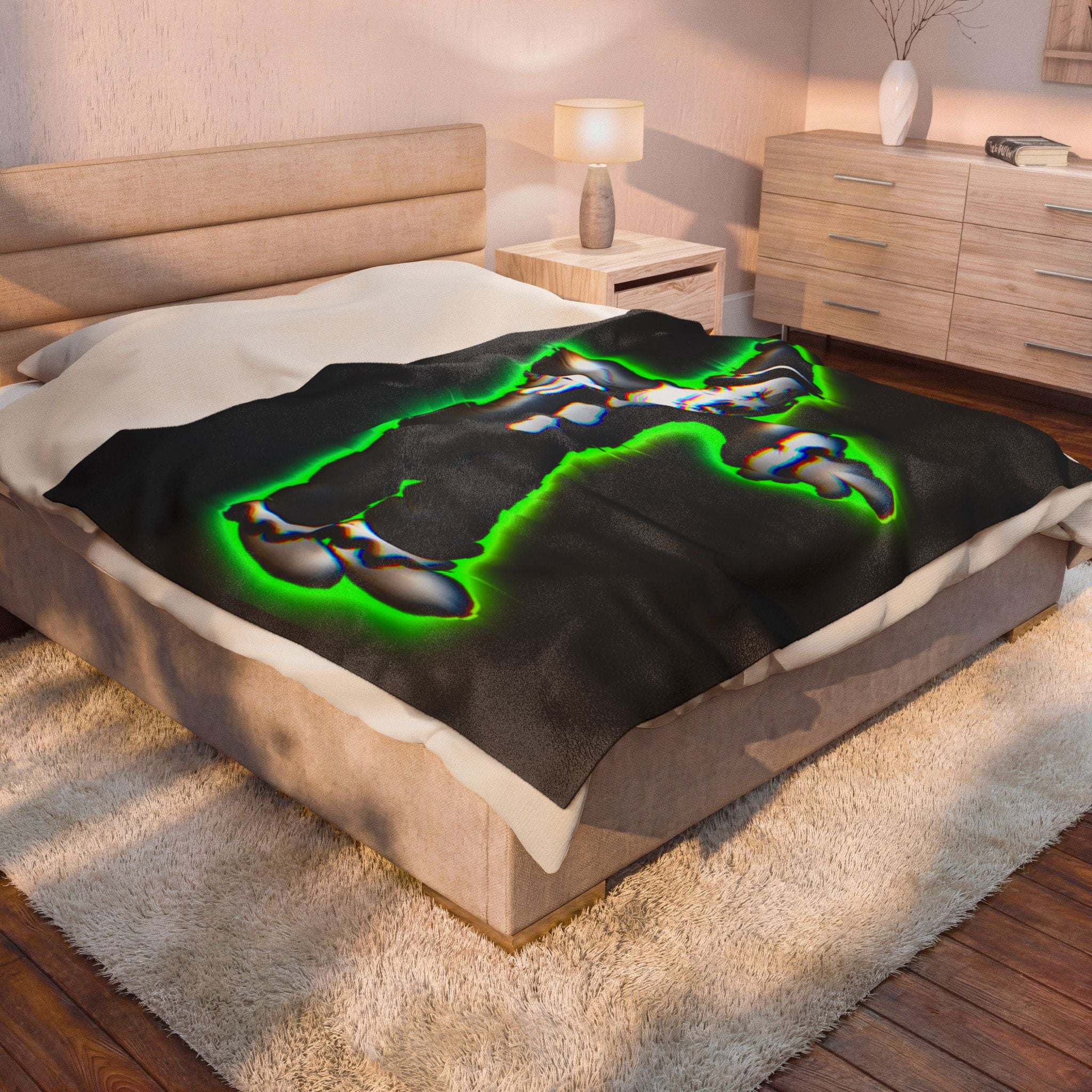 Glitch Velveteen Blanket | Damaged File Edition