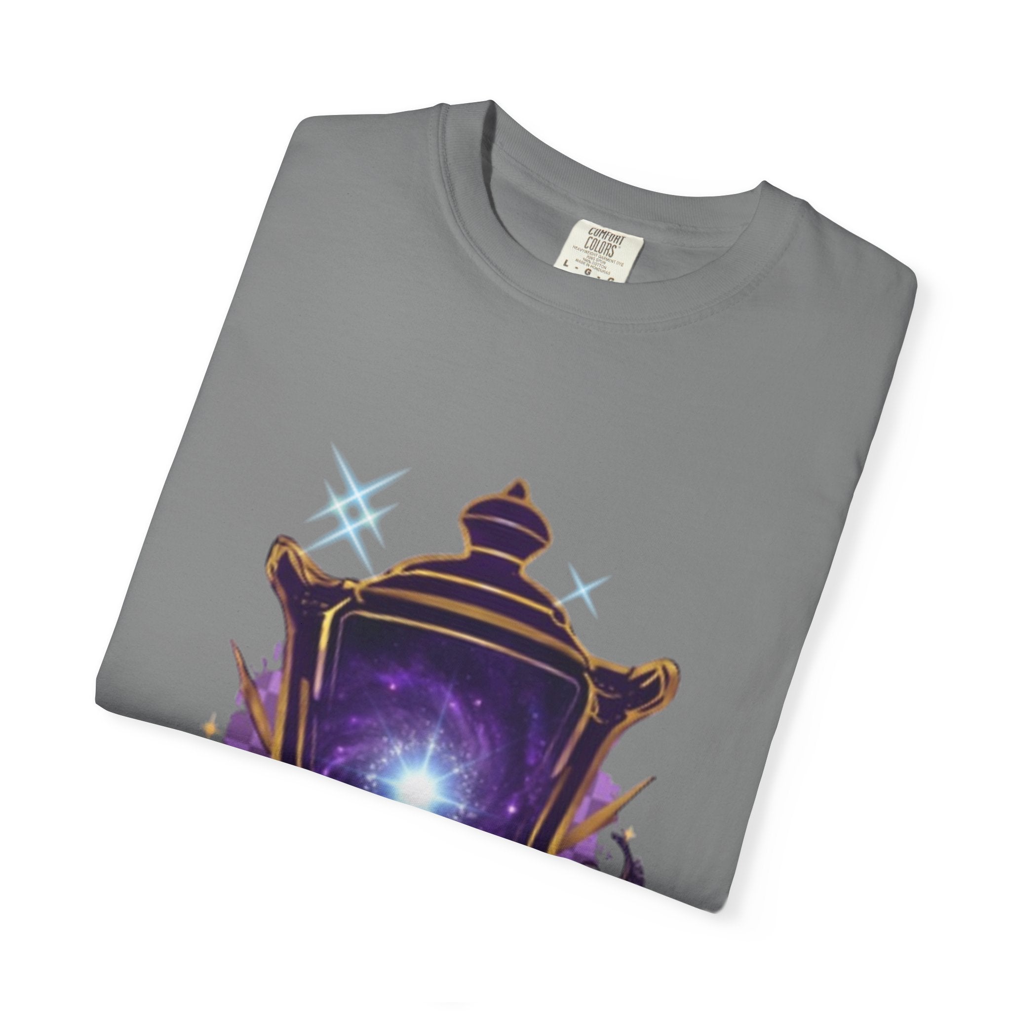 Mystic Lantern & Loyalty Skull Tee | Heavyweight Garment-Dyed Graphic T-Shirt