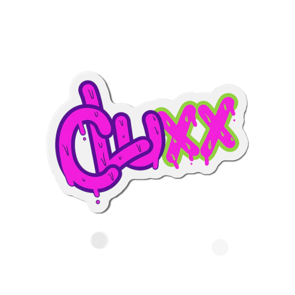 CLUXX Die-Cut Magnet | Neon Tag Logo