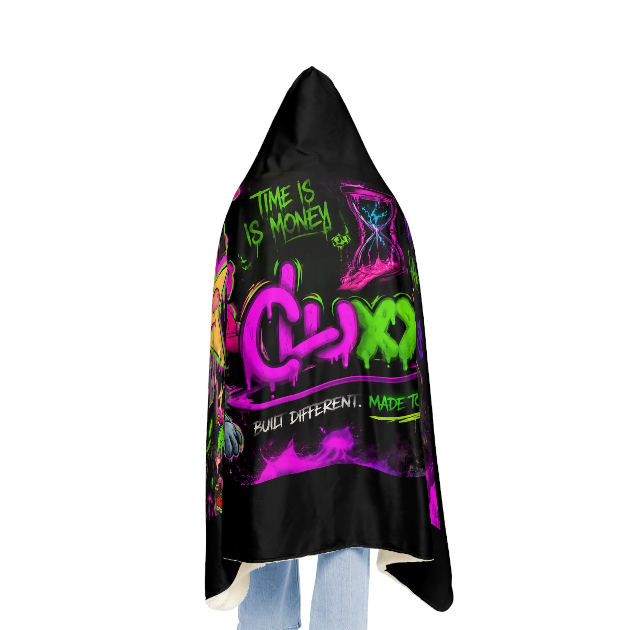 CL LUXX Time Is Money Hooded Blanket