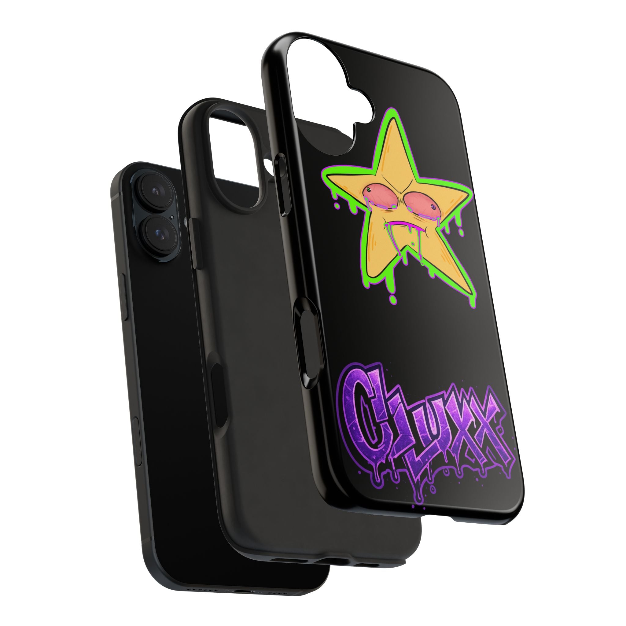 Benny The Star & CLUXX Phone Case,  Black Graphic Phone Case.