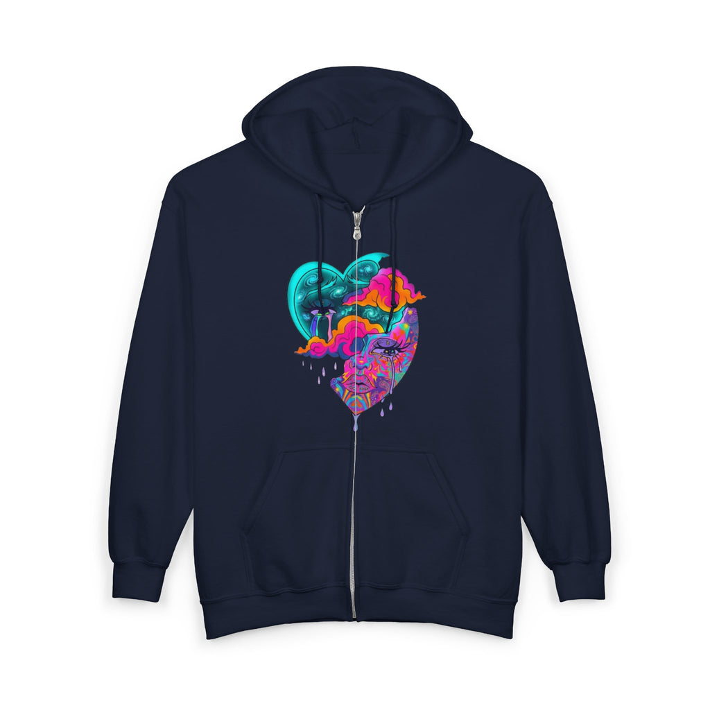 Split Heart Zip Hoodie – CL LUXX Graphic Streetwear