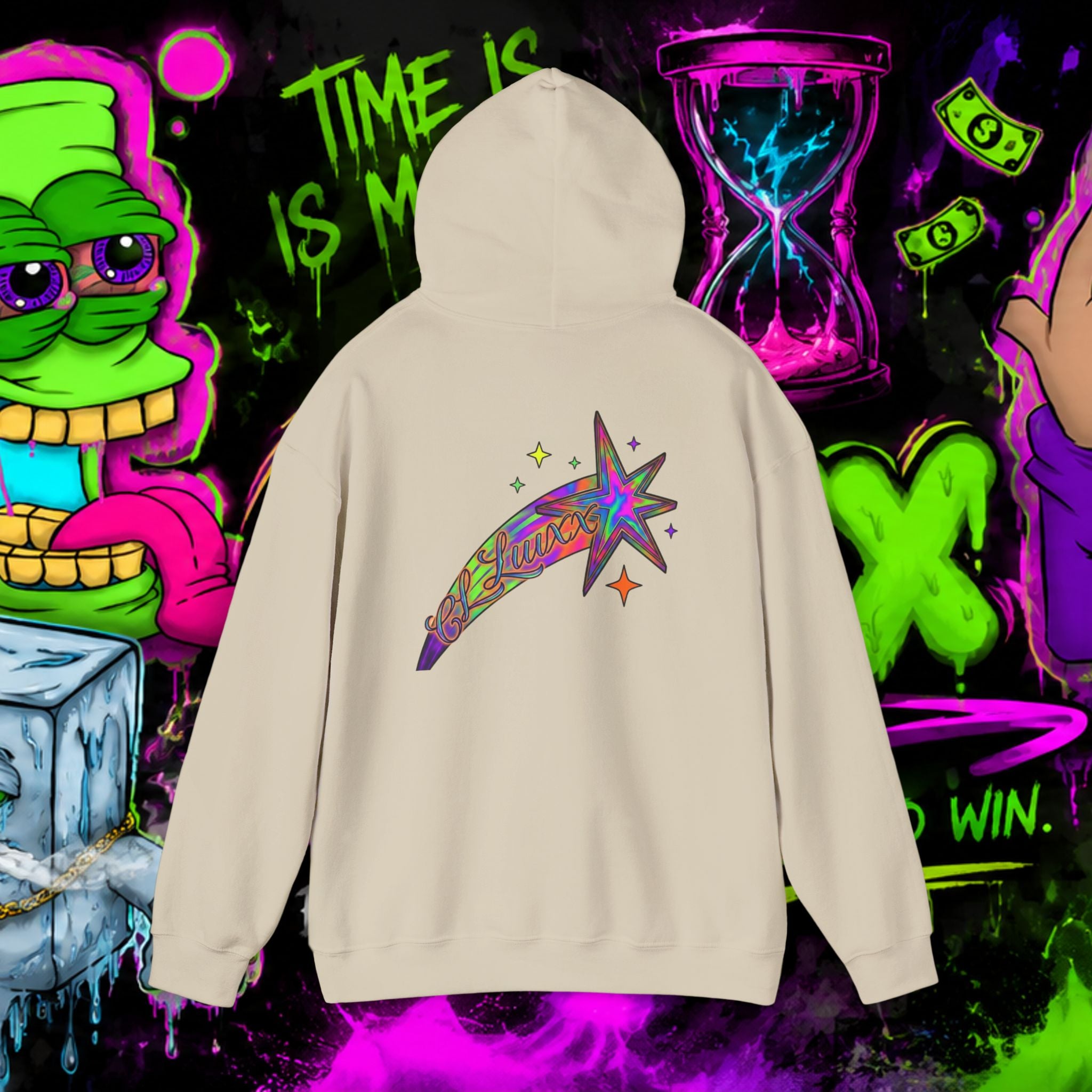 Loyalty Skull Hoodie — CL LUXX Shooting Star Back Graphic