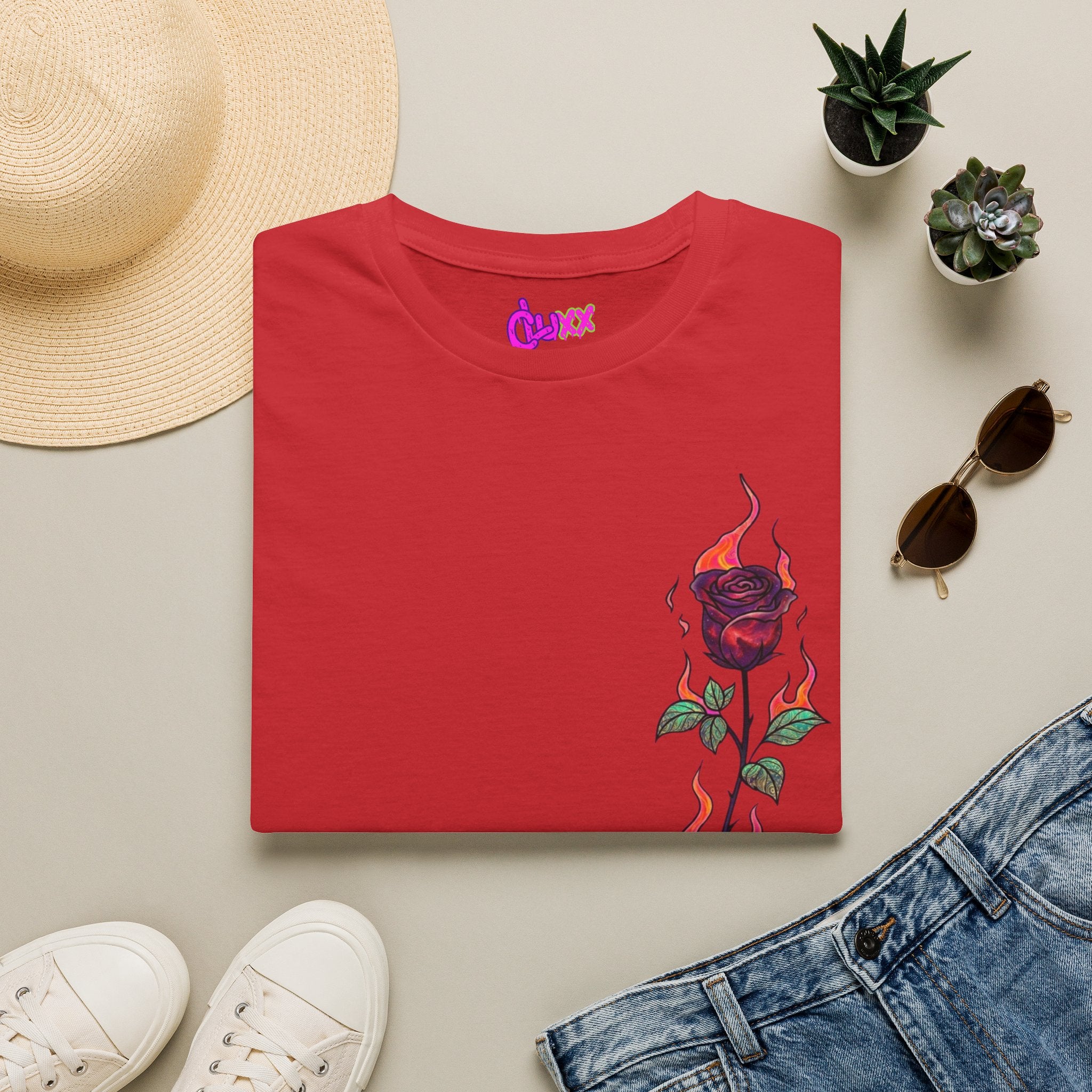 No Evil Graphic Tee – Burning Rose Streetwear T-Shirt
