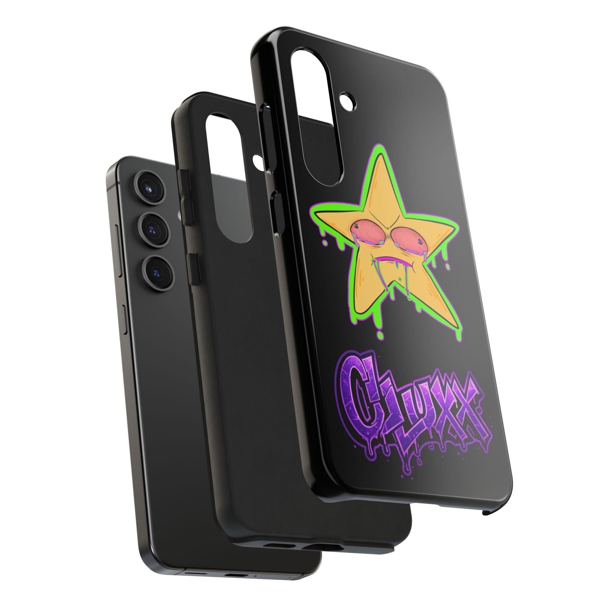 Benny The Star & CLUXX Phone Case,  Black Graphic Phone Case.