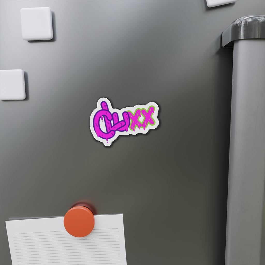 CLUXX Die-Cut Magnet | Neon Tag Logo