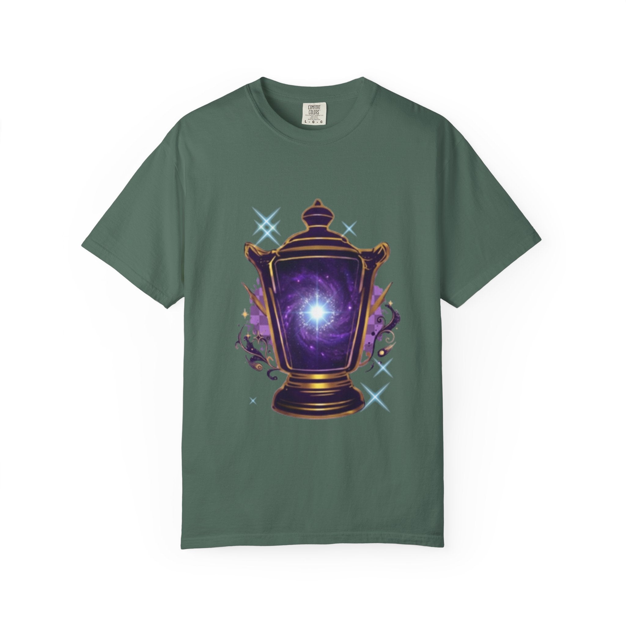 Mystic Lantern & Loyalty Skull Tee | Heavyweight Garment-Dyed Graphic T-Shirt