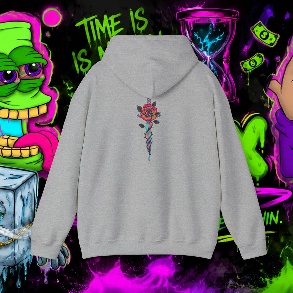 Loyalty Skull Hoodie — Back Rose Dagger Design