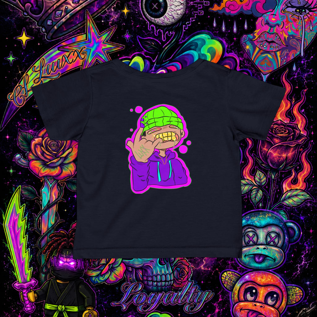 Neon Ninja Infant Tee | Cartoon Graphic Baby T-Shirt