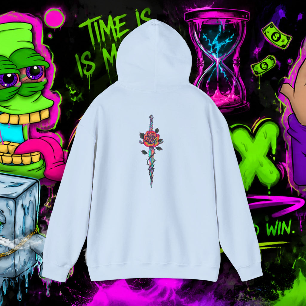 Loyalty Skull Hoodie — Back Rose Dagger Design