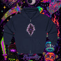 Purple Cosmic Crown Full-Zip Hoodie | Premium Graphic Zip-Up Sweatshirt