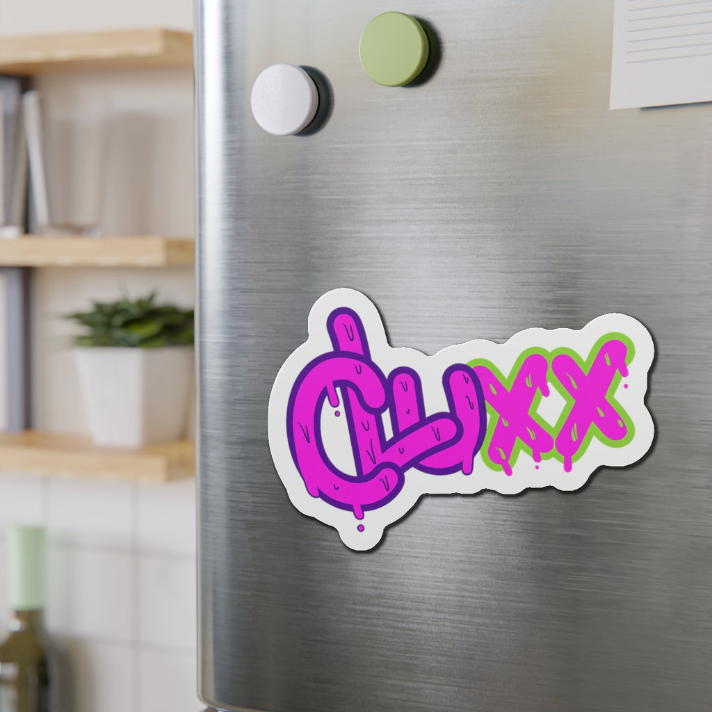 CLUXX Die-Cut Magnet | Neon Tag Logo