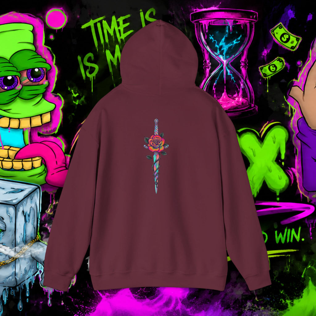 Loyalty Skull Hoodie — Back Rose Dagger Design