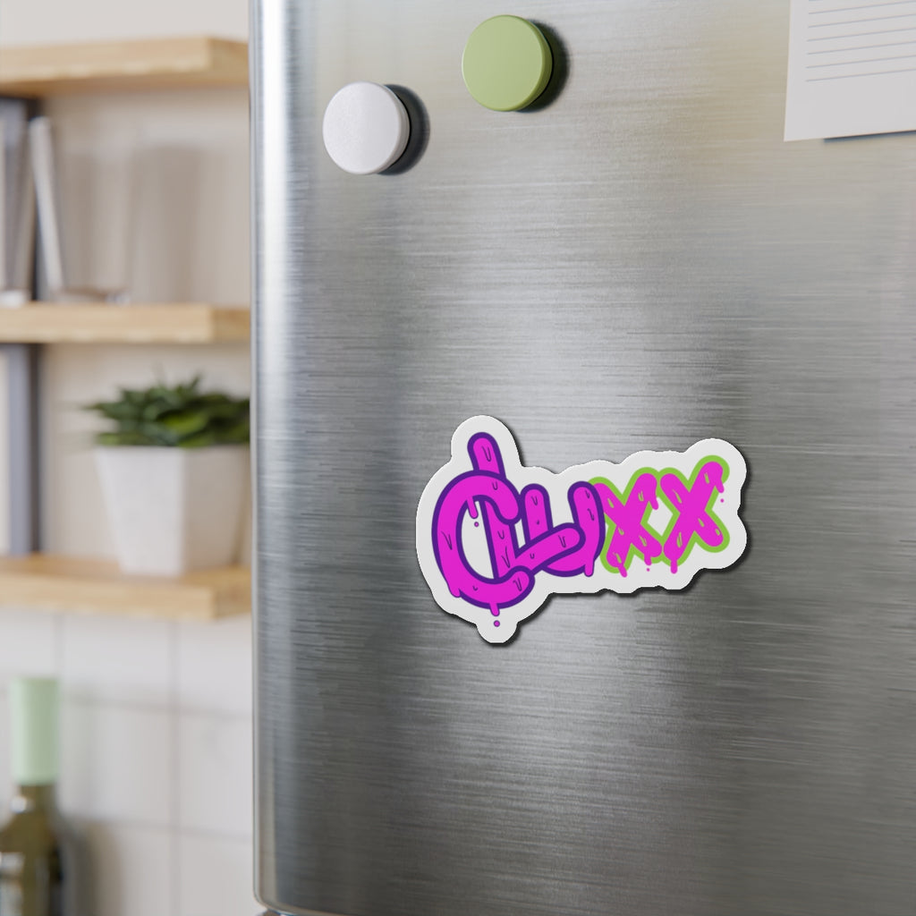 CLUXX Die-Cut Magnet | Neon Tag Logo
