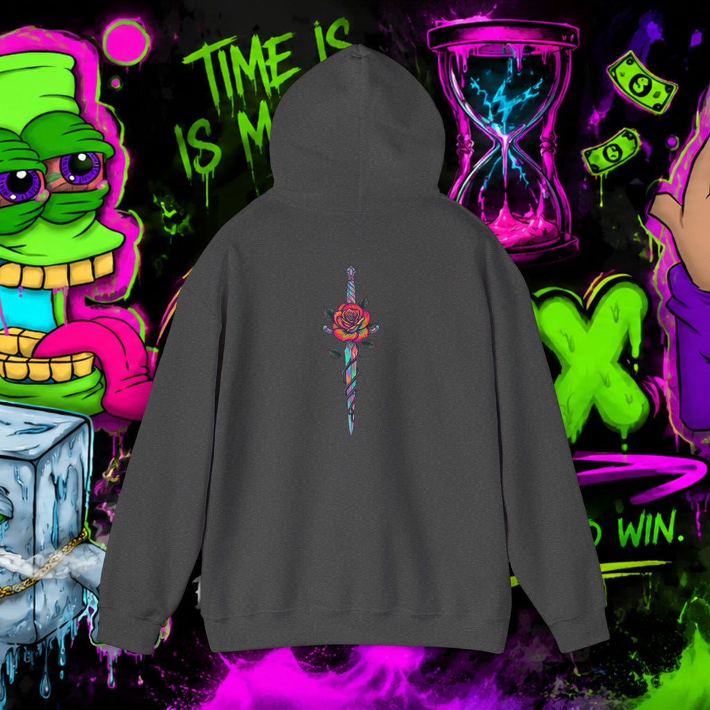 Loyalty Skull Hoodie — Back Rose Dagger Design
