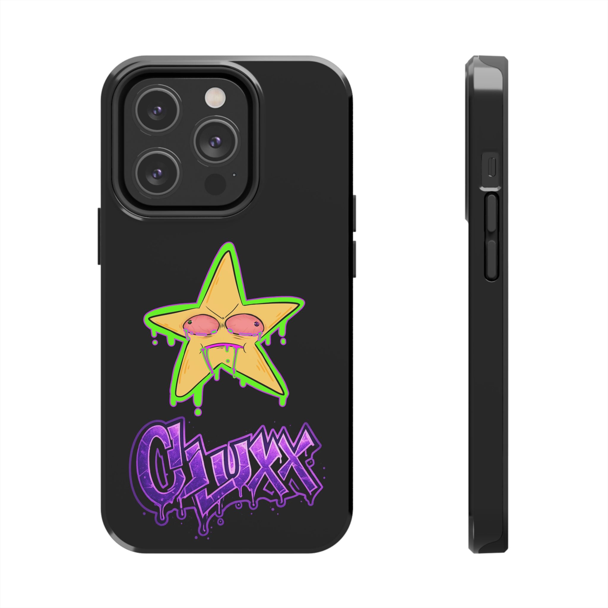 Benny The Star & CLUXX Phone Case,  Black Graphic Phone Case.