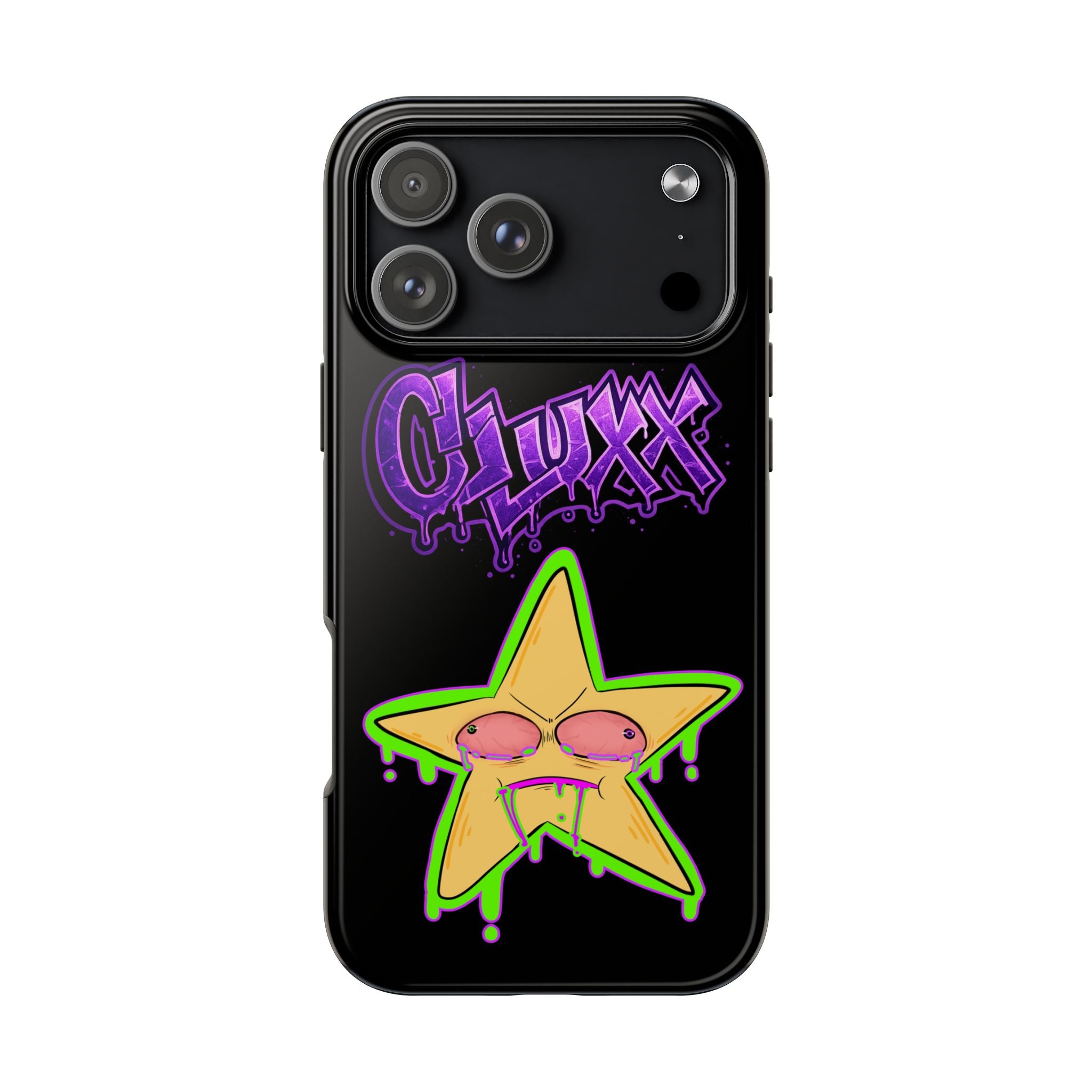 Benny The Star & CLUXX Phone Case,  Black Graphic Phone Case.