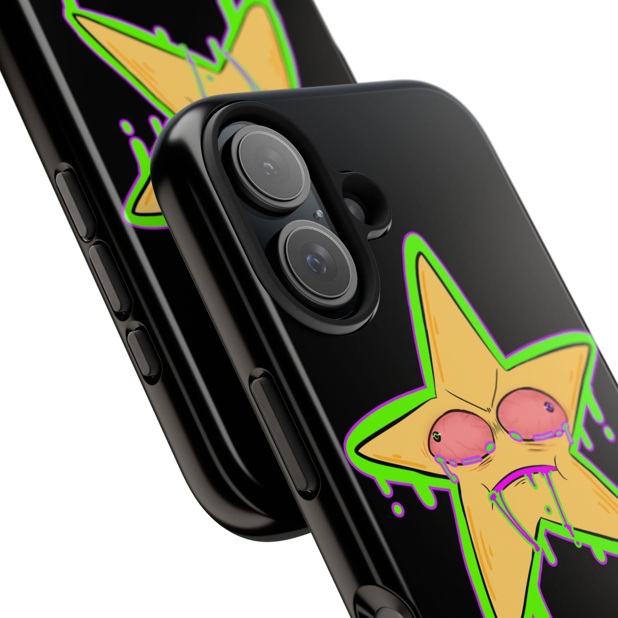 Benny The Star & CLUXX Phone Case,  Black Graphic Phone Case.