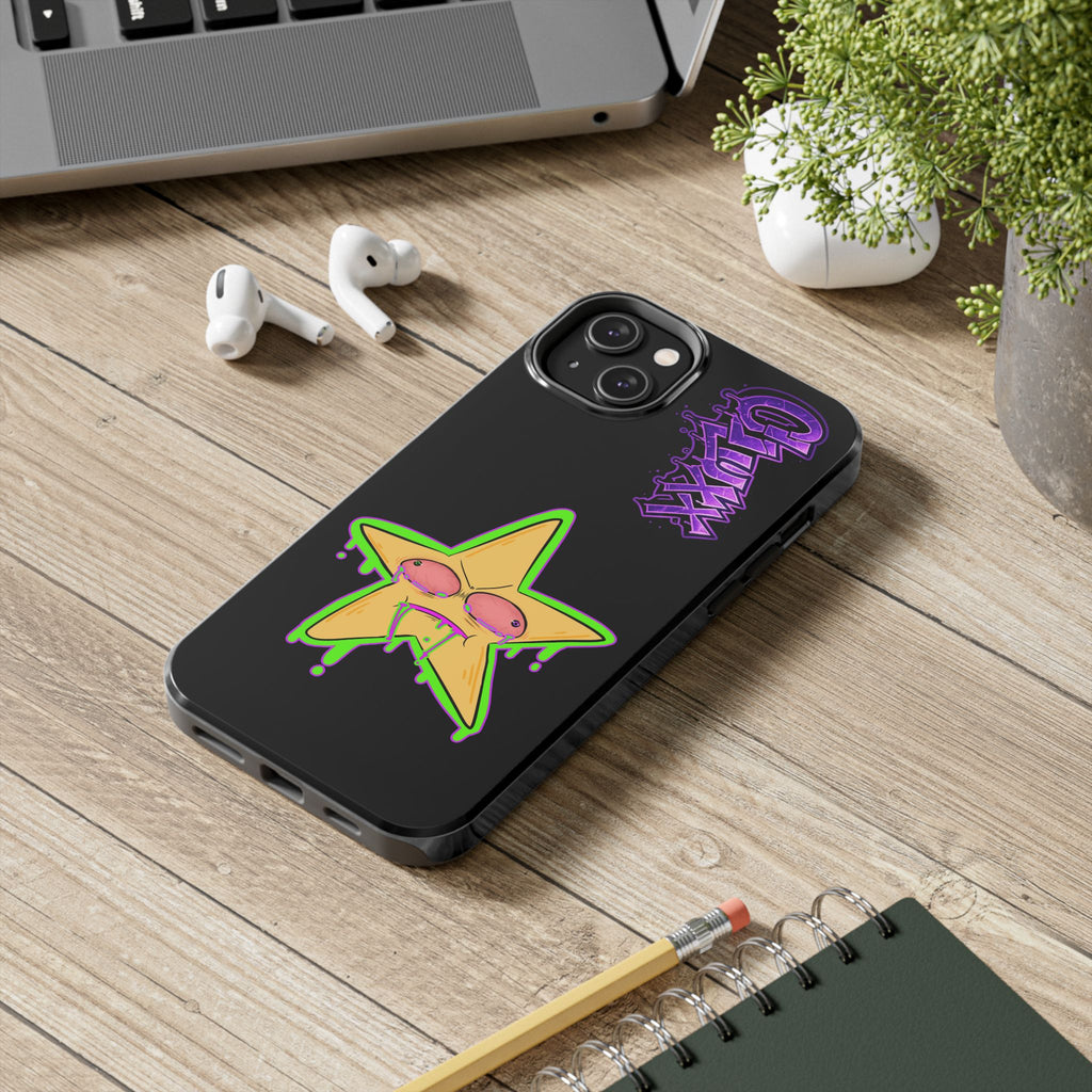 Benny The Star & CLUXX Phone Case,  Black Graphic Phone Case.