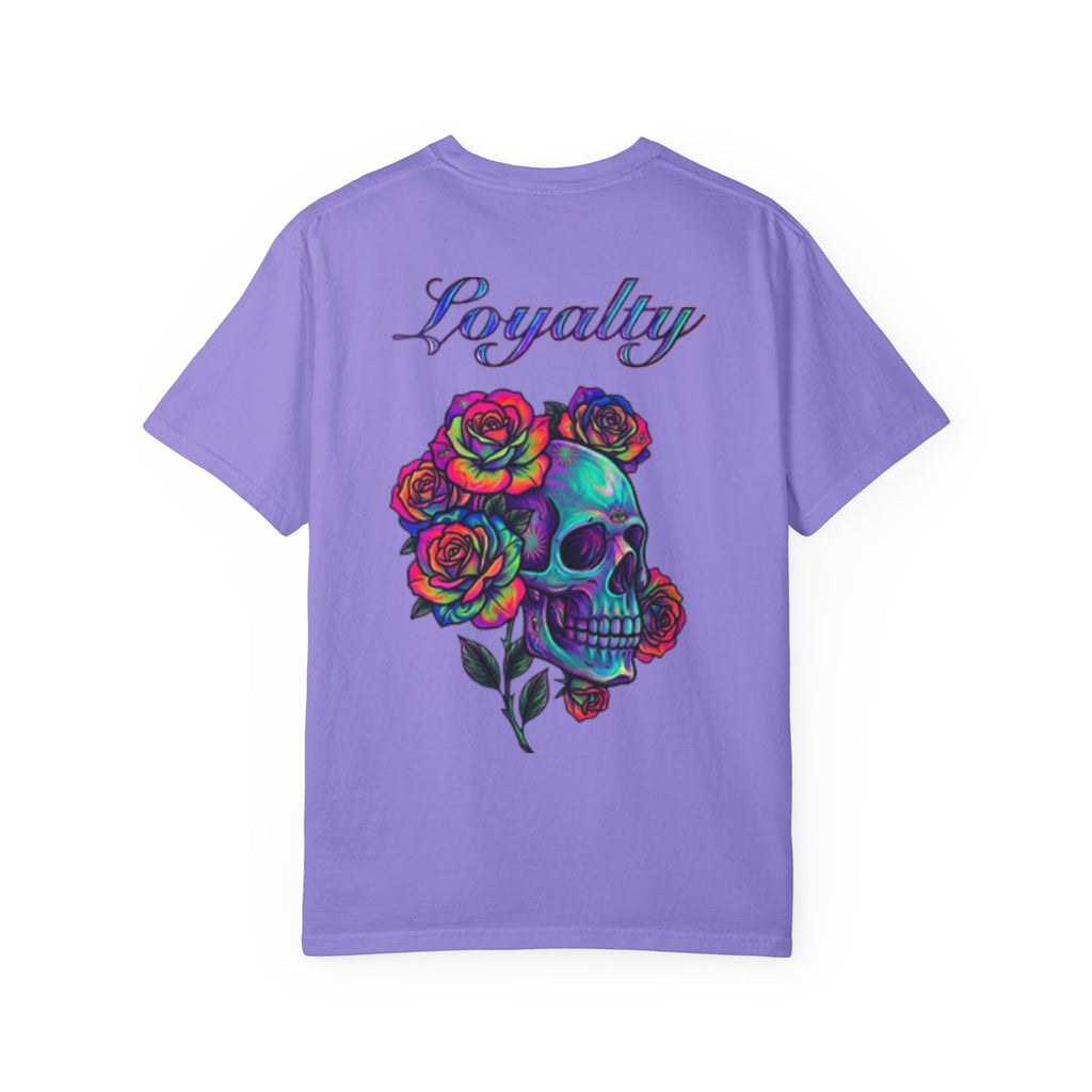 Mystic Lantern & Loyalty Skull Tee | Heavyweight Garment-Dyed Graphic T-Shirt
