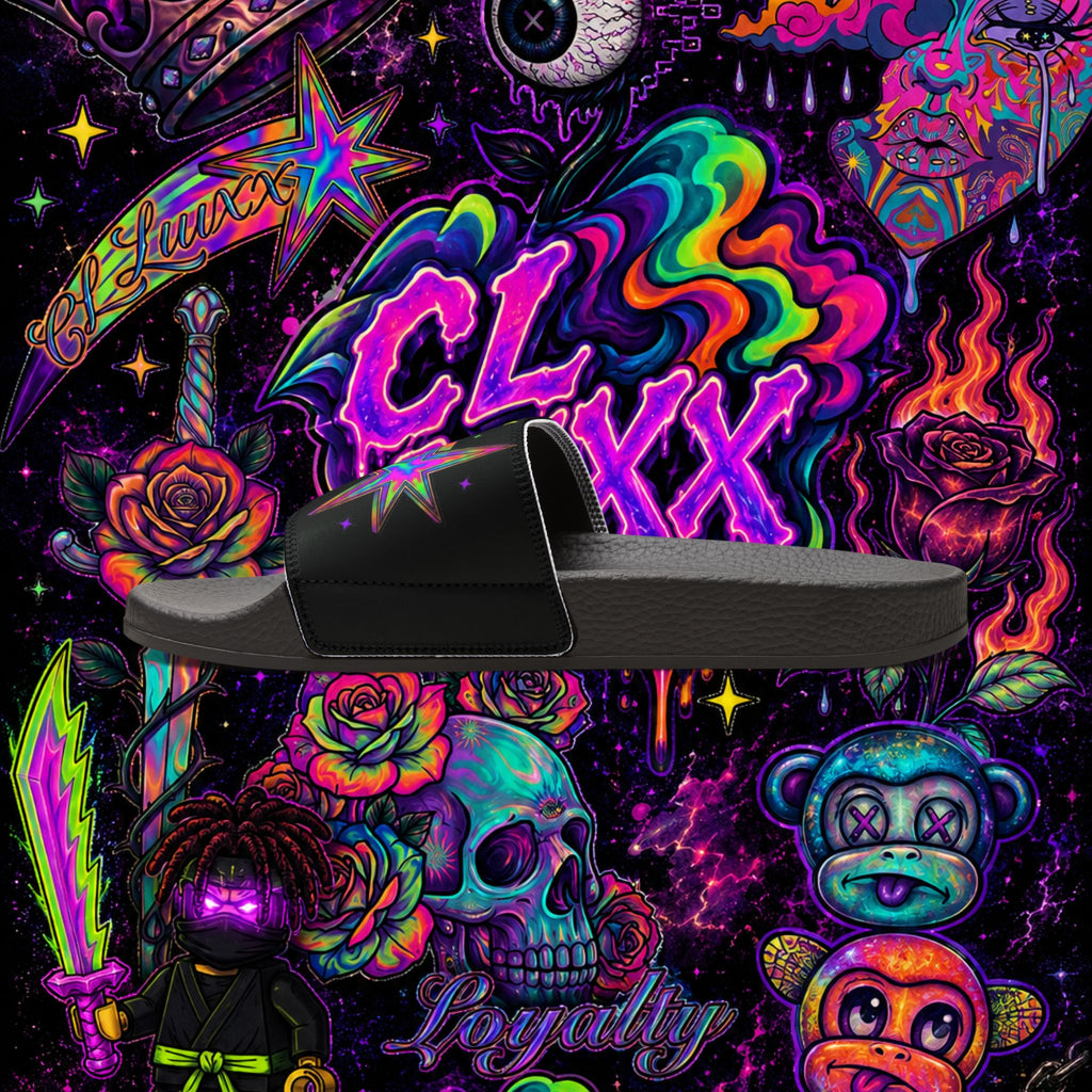 CL LUXX Cosmic Star Slide Sandals | Removable Strap Comfort Slide