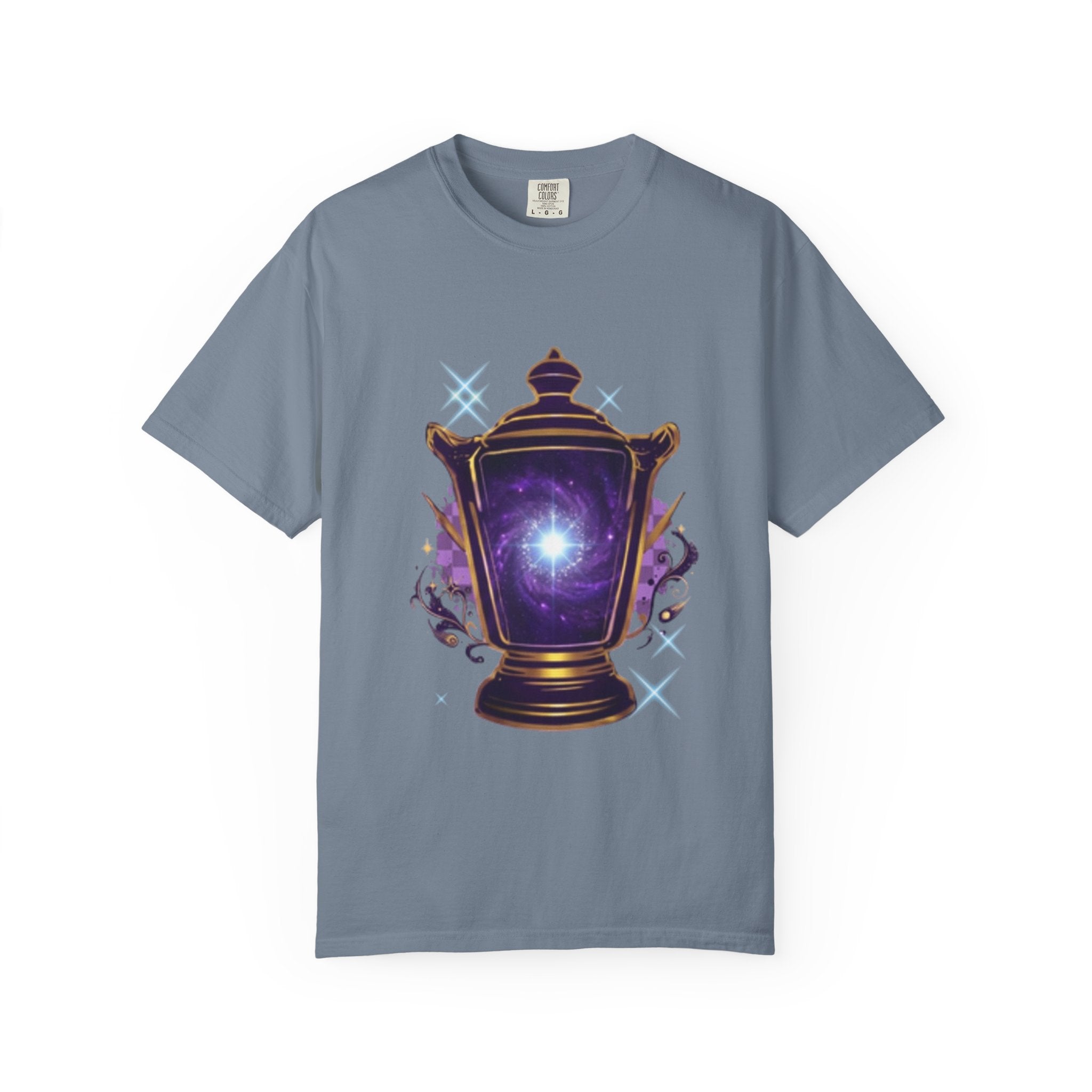 Mystic Lantern & Loyalty Skull Tee | Heavyweight Garment-Dyed Graphic T-Shirt