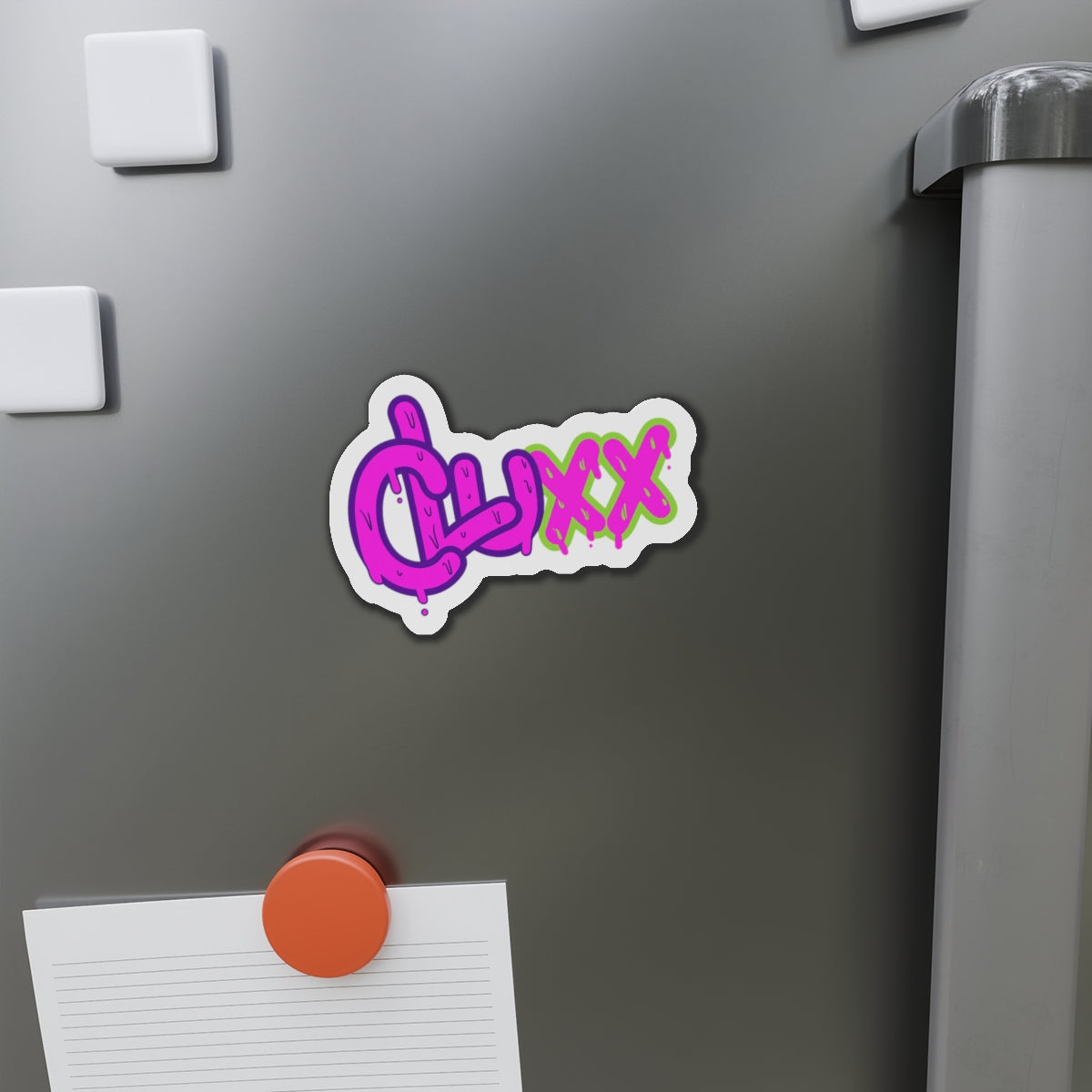 CLUXX Die-Cut Magnet | Neon Tag Logo