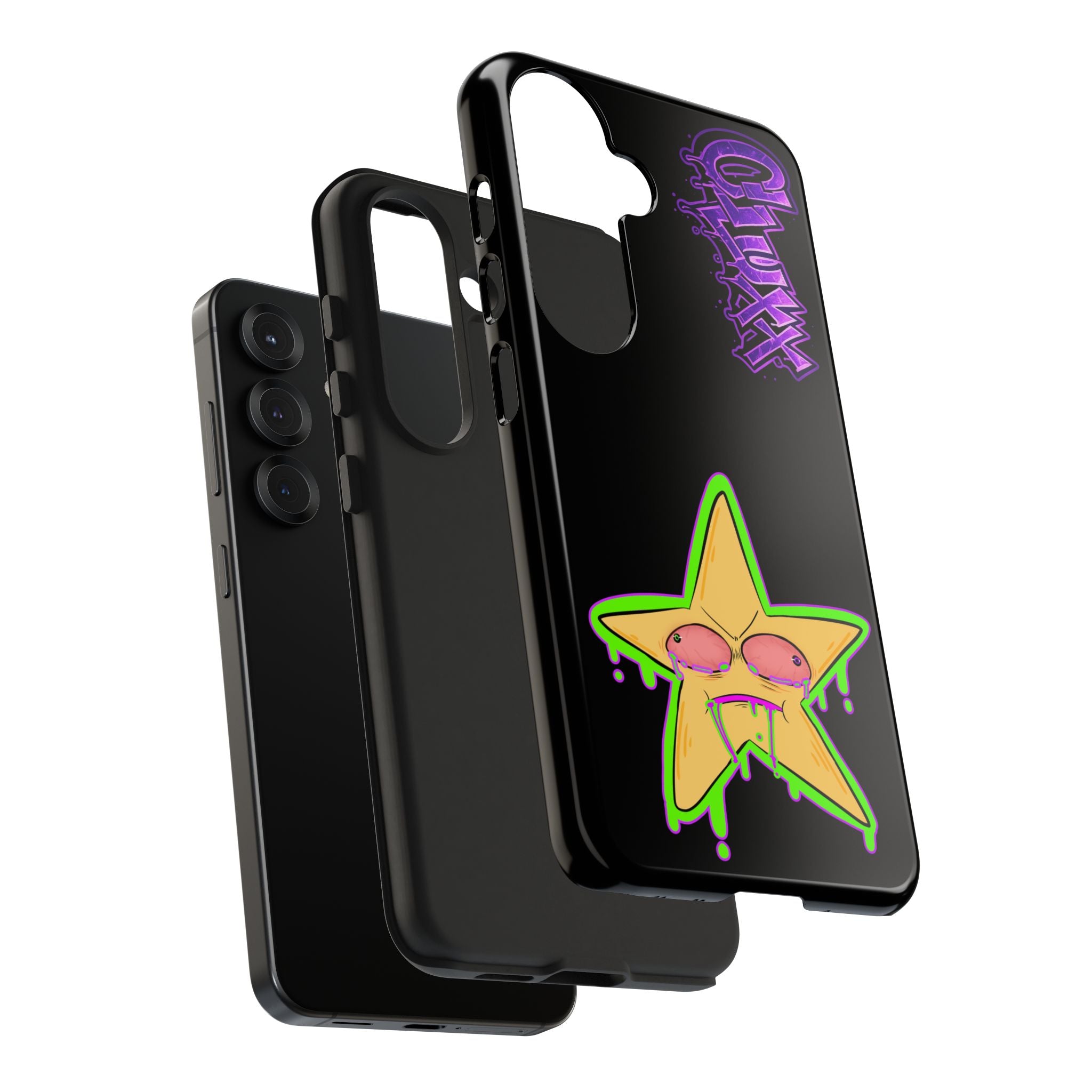 Benny The Star & CLUXX Phone Case,  Black Graphic Phone Case.