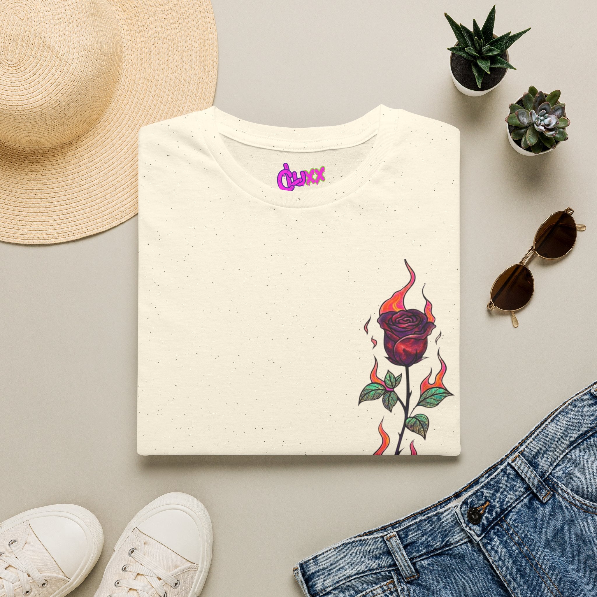 No Evil Graphic Tee – Burning Rose Streetwear T-Shirt