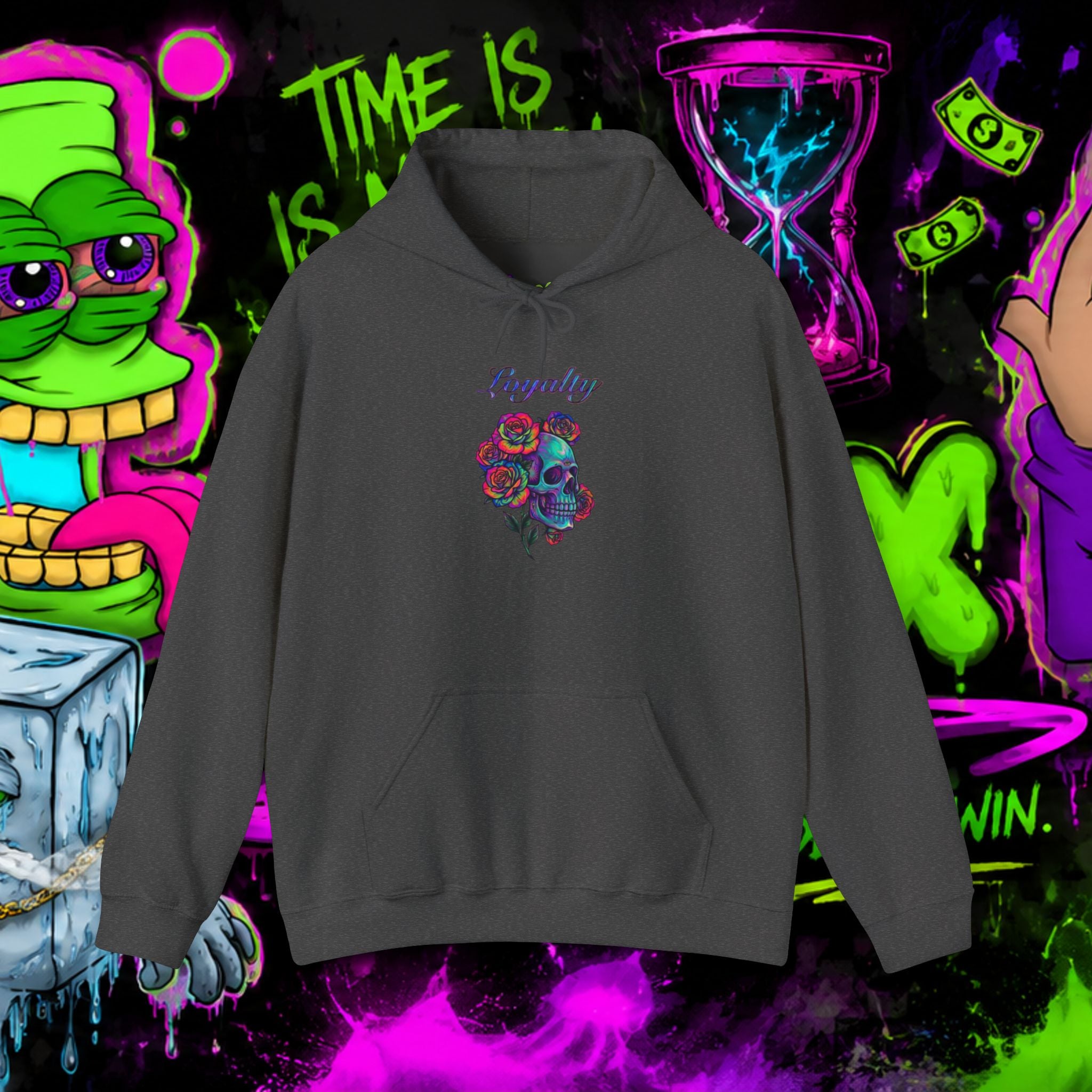 Loyalty Skull Hoodie — CL LUXX Shooting Star Back Graphic