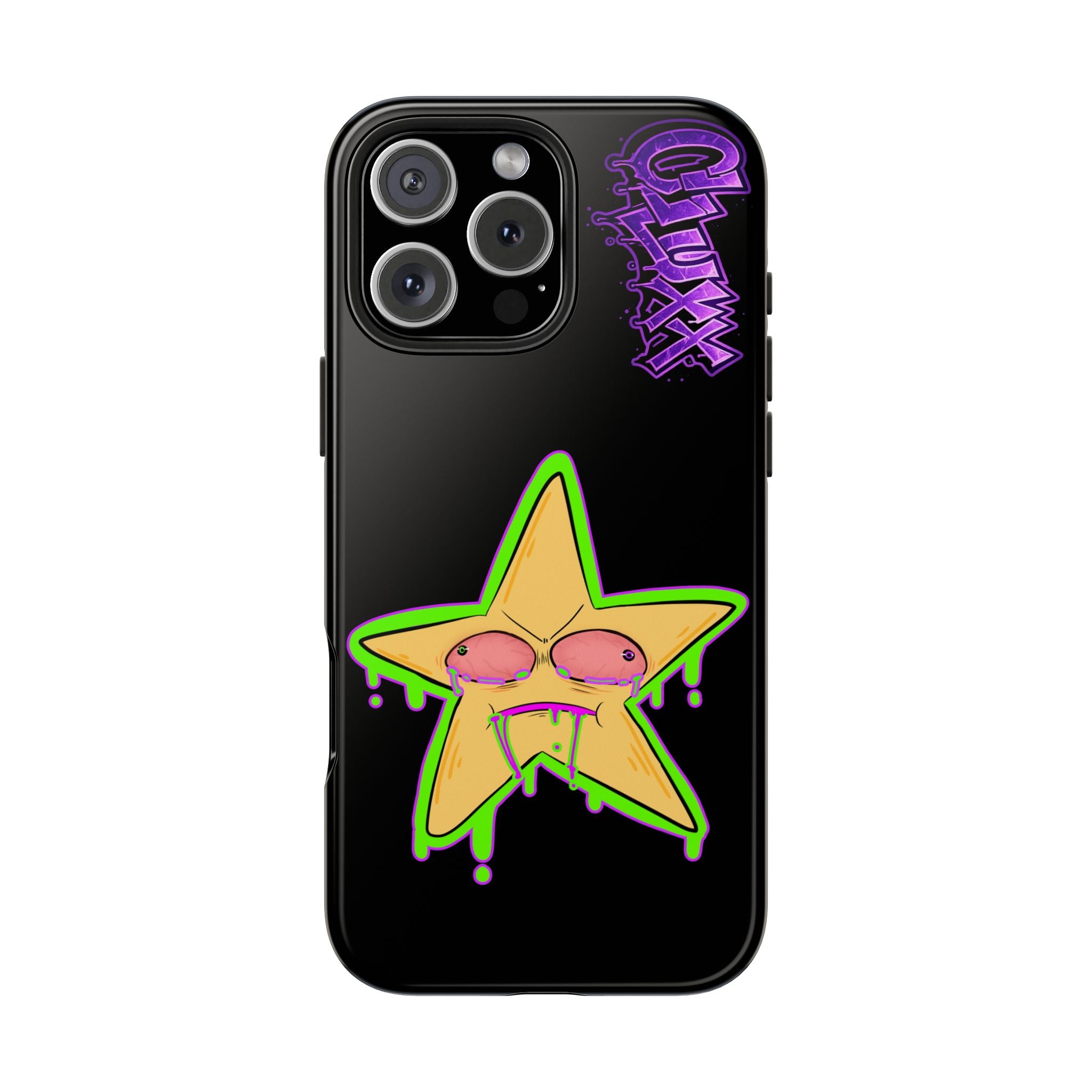 Benny The Star & CLUXX Phone Case,  Black Graphic Phone Case.